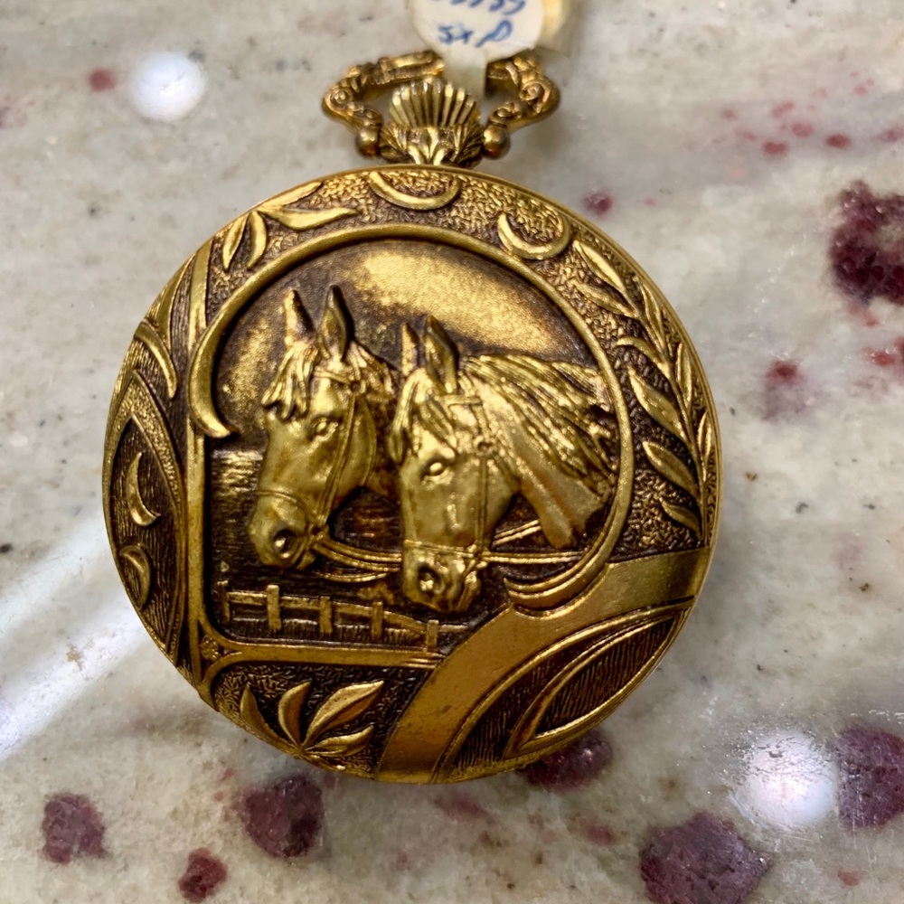 Horse Gold Pocket Watch
